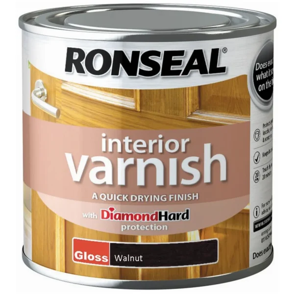 Ronseal Interior Varnish Walnut Gloss 250ml