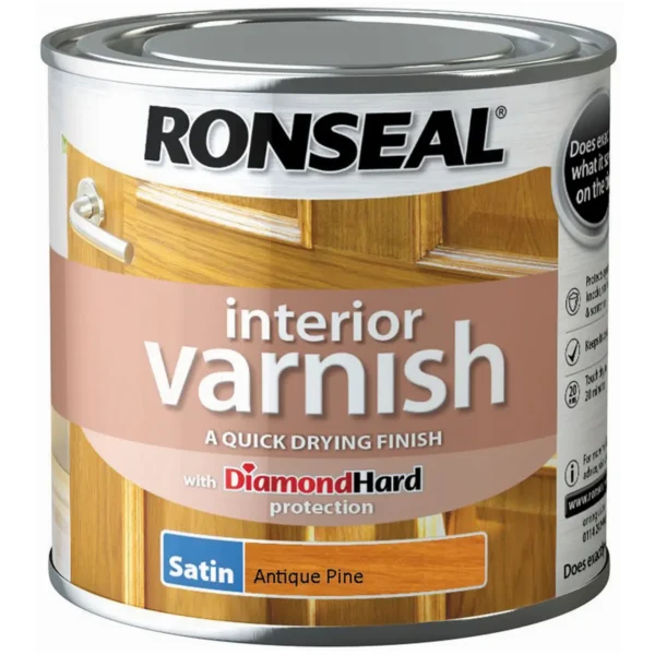 Ronseal Interior Varnish Antique Pine Satin 250ml