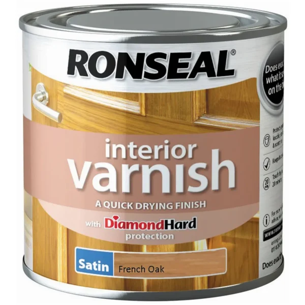 Ronseal Interior Varnish French Oak Satin 250ml