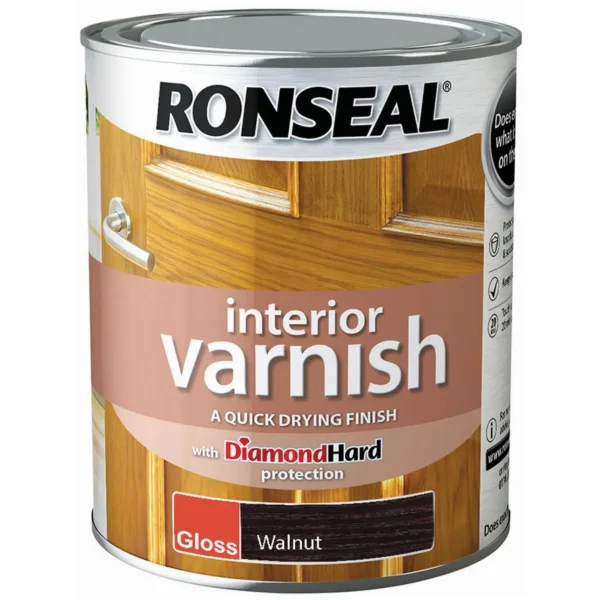 Ronseal Interior Varnish Walnut Gloss 750ml