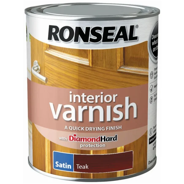 Ronseal Interior Varnish Teak Satin 750ml