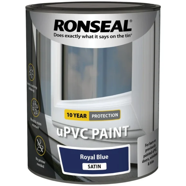 Ronseal UPVC Paint Royal Blue 750ml