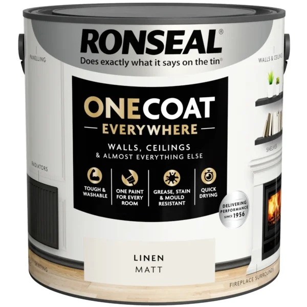 RNS1208 Ronseal Everywhere One Coat Matt Linen 2.5Ltr