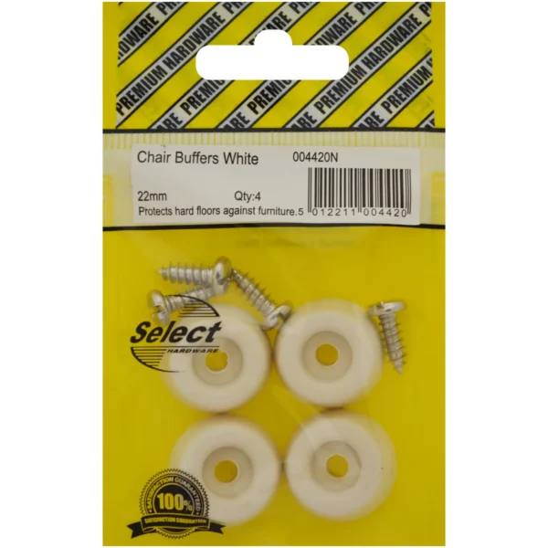 Select Seat Buffers White Pack of 4