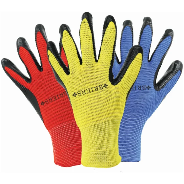 Briers Ribbed Smart Grips L9 Gloves Triple Pack