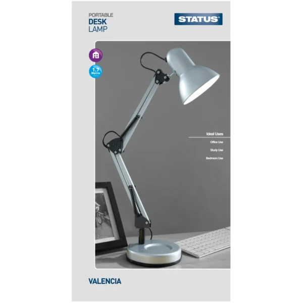 Status Valencia Desk Lamp Silver