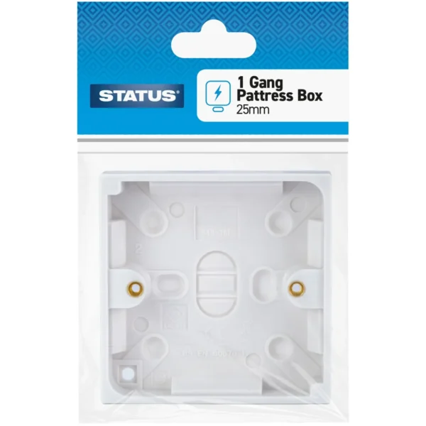 STT0086 Status 1 Gang Surface Box 25mm Deep