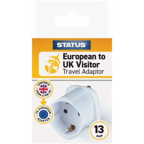 STT5112 Status European To UK Travel Adaptor