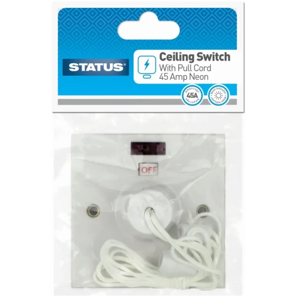 Status 45amp DP Ceiling Switch W/Neon