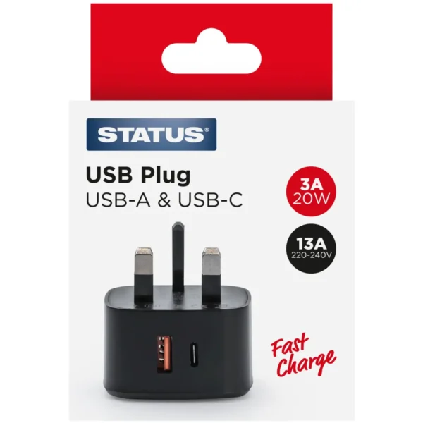 STT6544 Status USB A & C Fast Charger