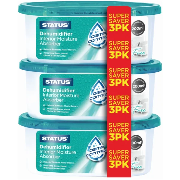 Status Hanging Dehumidifier Pack of 3