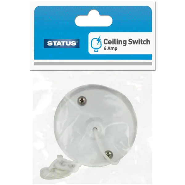 STT8110 Status 6 Amp 2 Way Ceiling Switch White