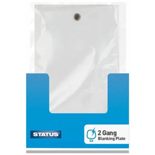 STT8202 Status Blanking Plate 2 Gang White