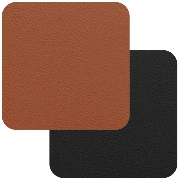 Freeform Rust/Black Flexi Faux Leather Coasters 4 Pack
