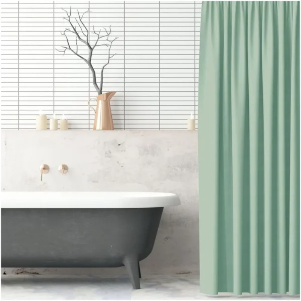 Blue Canyon Mint Green Polyester Shower Curtain 180cm x 180cm