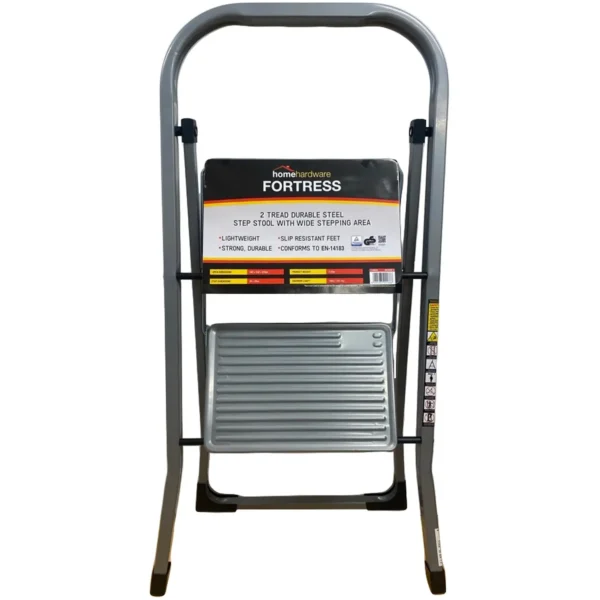 Fortress 2 Tread Step Stool Silver