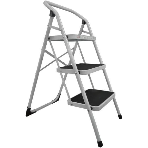 Fortress 3 Tread Step Stool White