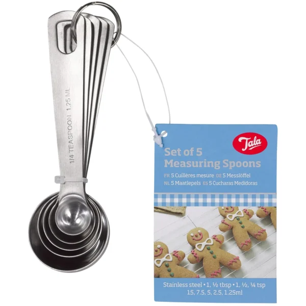 Tala S/Steel Measuring Spoons (5)
