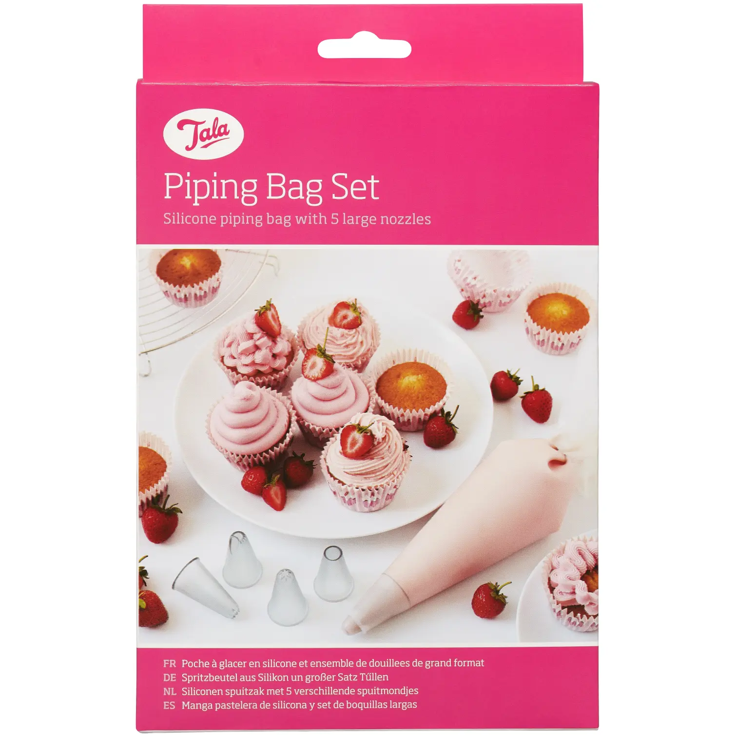 Tala Silicone Icing Bag with 5 Nozzles for cake decoration