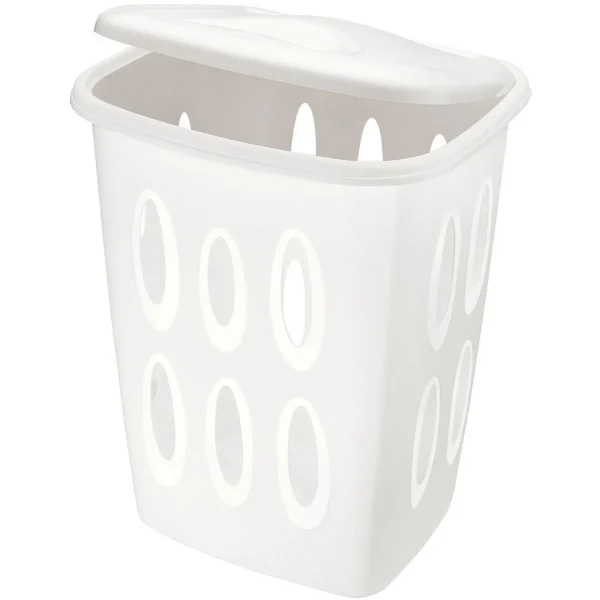Tontarelli Laundry Basket White 45 Litre Capacity