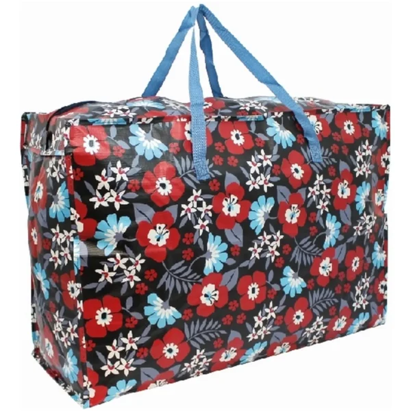 W Brown Floral Laundry Bag Assorted Pattern 74x48x28cm