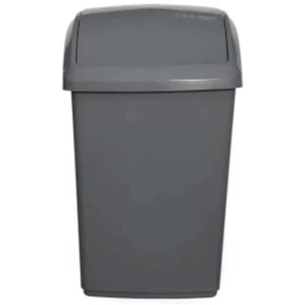 Whitefurze Silver Swing Bin 30Ltr 40x30x26cm