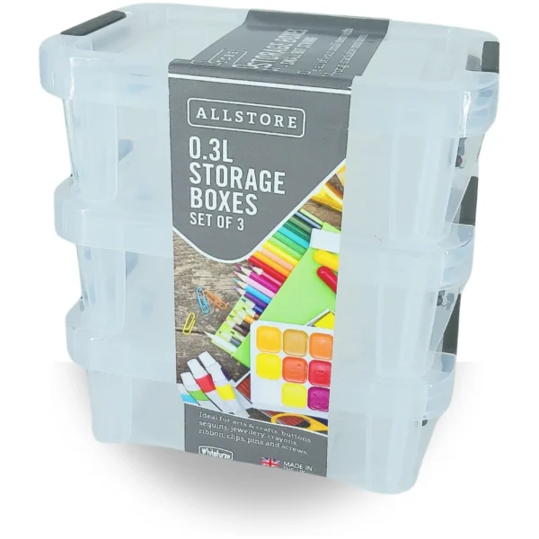 Allstore Storage Boxes 0.3L 3 Pack