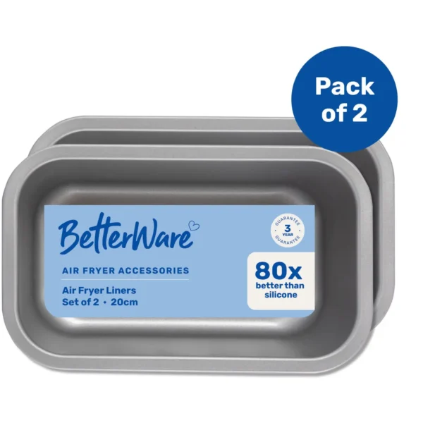 Betterware Rectangular Air Fryer Liners 19.5x12x6cm 2Pk