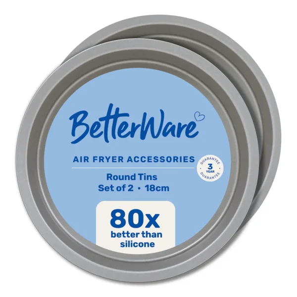 WMP0048 Betterware Air Fry Deep Round Dish 2 Pack 20.5cm