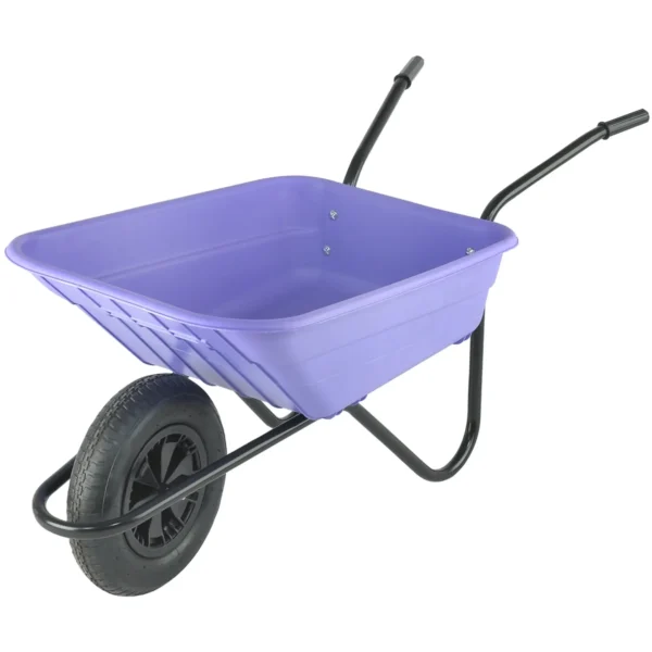 Shire Lilac Pneumatic Wheel Barrow 90L