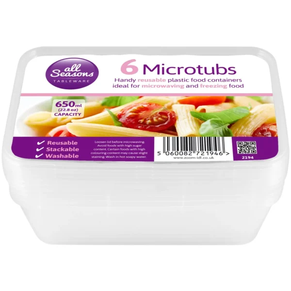 All Seasons Microtubs 650ml 6 Pack