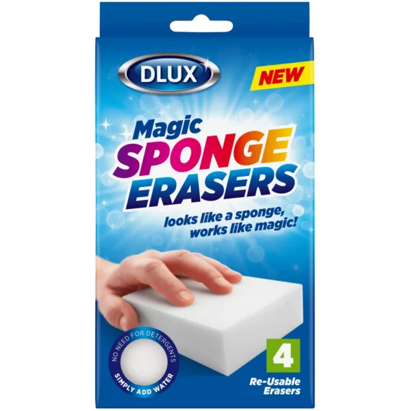 Dlux Magic Sponge Erasers Pack of 4